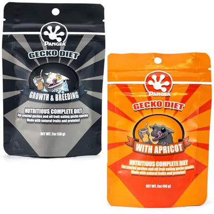 Pangea Gecko Diet Breeding Formula & Apricot Bundle - 2oz Breeding Formula Mix and Apricot Mix