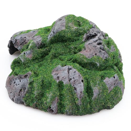 AQUA KT Terrarium Reptile Hideout Cave Rock with Basking Platform for Lizard Snake Bearded Dragon Climbing Amphibian Habitat