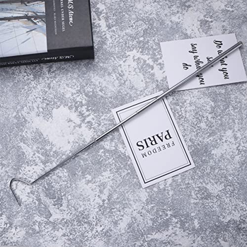 Snake Tool Snake Capture Hook Portable Mini Stainless Steel Snake Tong Stainless Steel Snake Hook Snake Catching Hook Snake Hook Reptile with Hook Hand Stick