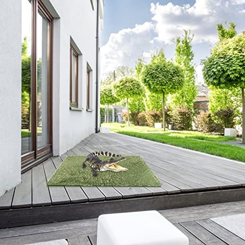 Mikikit 2pcs Tortoise Carpet Moss Reptile Mat Durable Washable Liner for Lizard Supplies for Amphibians and Turtles Substrate for Reptile Health