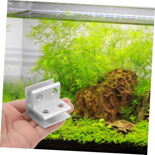 BESPORTBLE 1set Alloy Glass Clamp Holder for Thick Glass Quick Installation Flowerpot Buckle for Fish Tank Terrarium and Garden Planter Box and Elegant Design
