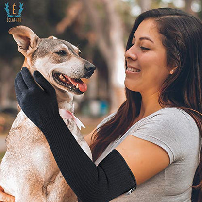 Cut Heat Bite Resistant Arm Sleeves –EN388 Certified Arm Protection Sleeve for Welding, Cooking, Cat & Dog Handling - color: Glove Arm Sleeve 22-inches
