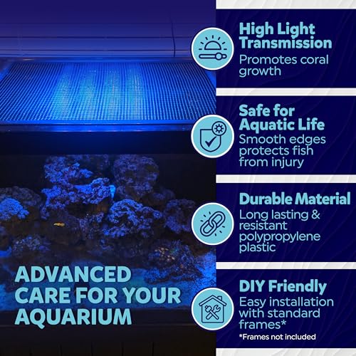 Clear Mesh Netting Material - 4'x5' - Plastic Mesh Screen Netting for Fish Aquarium Screen Top Cover - Aquarium Top - Aquarium Screen (4' x 5')