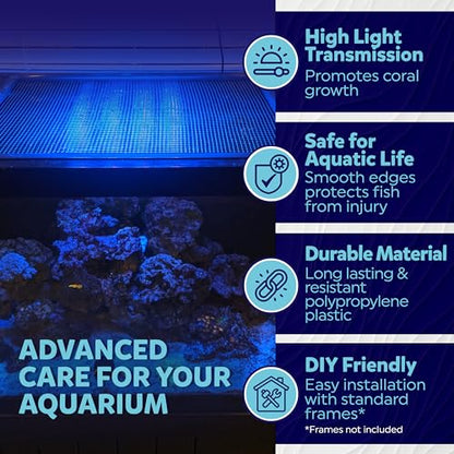 Clear Mesh Netting Material - 4'x5' - Plastic Mesh Screen Netting for Fish Aquarium Screen Top Cover - Aquarium Top - Aquarium Screen (4' x 5')