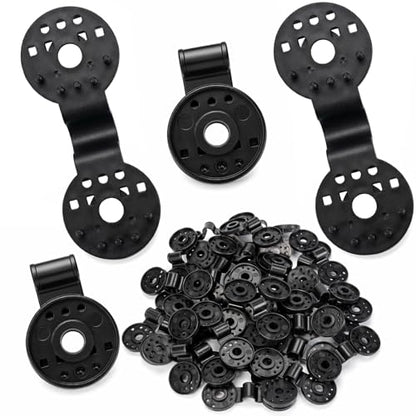 40 PCS Shade Cloth Clips, Plastic Shade Net Clips for Mesh or Thin Shade Fabric, Round Black Clips for Mesh Tarp, Bird Netting, Garden Netting and Sun Shade Cover