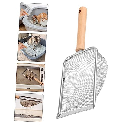 Abaodam Reptile Litter Scoop with Handle Fine Mesh Sifting Tool for Easy Cleaning of Reptile Waste for Reptile Owners