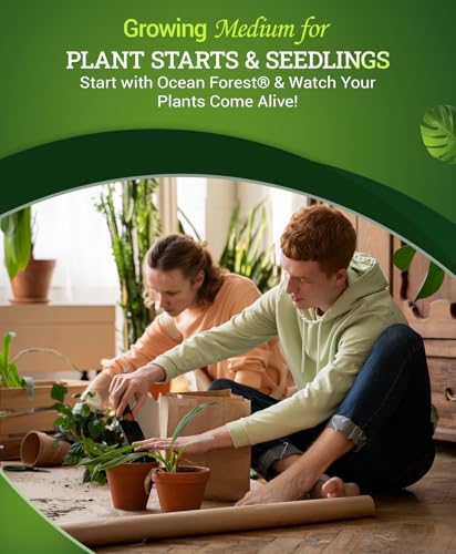 FoxFarm Ocean Forest Potting Soil for Container Gardens - Light, Aerated Texture with Fish Meal, Crab Meal, Earthworm Castings - Houseplant Potting Mix for Seedlings & Plant Starts - 4 x 12 Quart - size: 12 quart (4 Pack)
