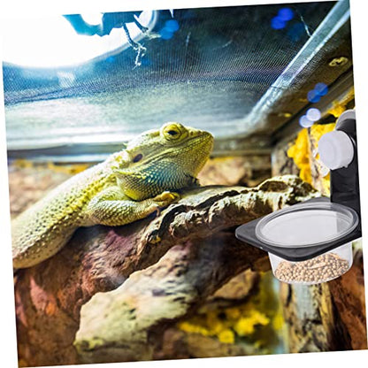 Toddmomy 1set Reptile Food Bowl Cup for Gecko and Lizard Material Feeder Waterfall for Escape Worm Dish
