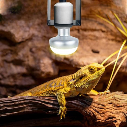 kathson Reptile Heat Lamp Fixture Ceramic E26 Base Light Bulb Socket with Separate Switches Bearded Dragon Lamp Holder Bracket for Iguana Snake Lizard Turtle Gecko Terrariums Habitat