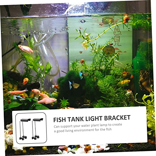 FOMIYES 2pcs Fish Tank Light Bracket Reptisoil LED Bulbs for Adjustable Stand Aquarium Plant Holder Aquarium Accessories Pet Lamp Bracket Adjustable Fish Tank Light Rack Lamp Holder Crawl