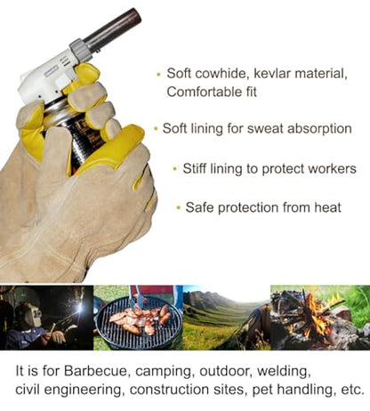 LENITH Animal Handling Gloves Bite Proof, Multi-purpose Pet Glove for Grabbing Reptile, Grooming, Trips to Vet Cat Dog Bird Falcon Livestock Snake Large
