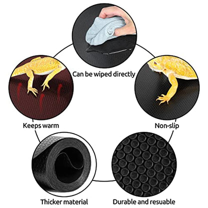 REPTI ZOO Reptile Substrate Mat Terrarium Carpet, 118" x 23.6" Non-Adhesive Reptile Terrarium Bedding Substrate Liner, Reptile Tank Accessories for Bearded Dragon,Leopard Gecko,Lizard,Tortoise