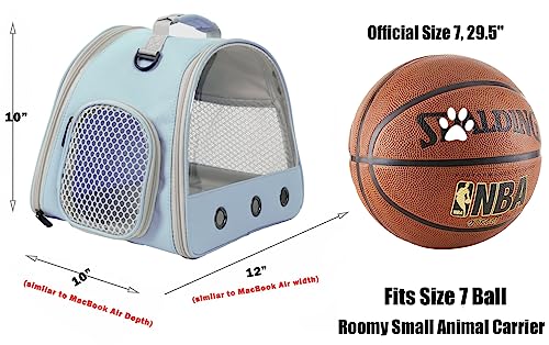 Guinea Pig Carrier Backpack, Clear Bubble Window Backpack for Guinea Pig, Bunny Rat Bird (Blue, Carrier) - color: Blue