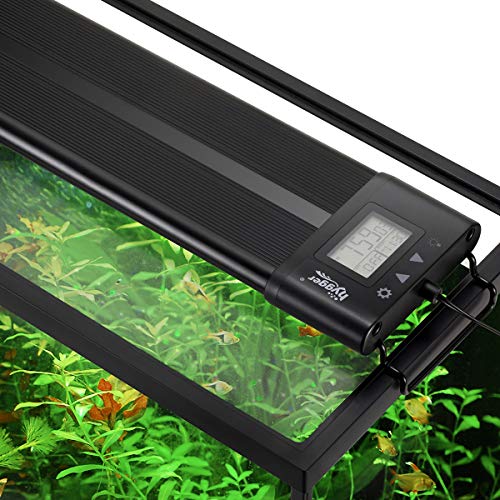 hygger Auto On Off LED Aquarium Light 24-30 Inches Dimmable 7 Colors Full Spectrum Fish Tank Light Fixture for Freshwater Planted Tank Build in Timer Daylight Moonlight & DIY Mode - size: 24"-30"
