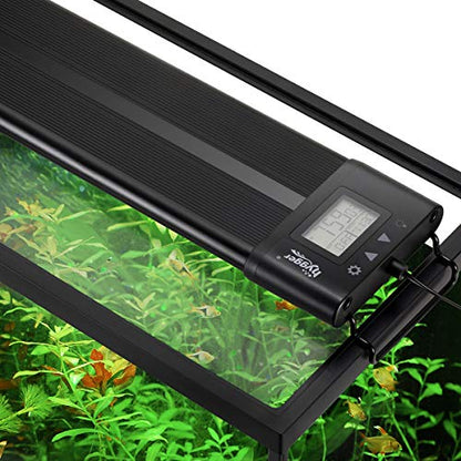 hygger Auto On Off LED Aquarium Light 18-24 Inches Dimmable 7 Colors Full Spectrum Fish Tank Light Fixture for Freshwater Planted Tank Build in Timer Daylight Moonlight & DIY Modes - size: 18"-24"