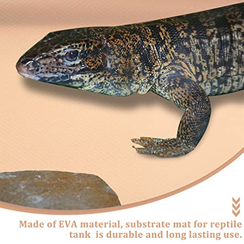 Ipetboom Eva Reptile Carpet Mat for Tortoise and Snake Soft Non-Absorbent Bedding for Bearded Dragons Lizards and Leopard Geckos Large Terrarium Liner Reptile Accessories