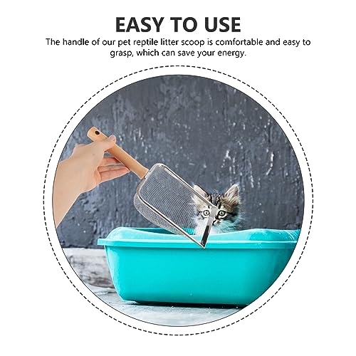 Kisangel Pet Reptile Litter Scoop Waste Shovel for Cleaning Reptile Litter Compact Design for Corners for Turtles Lizards Geckos and Snakes