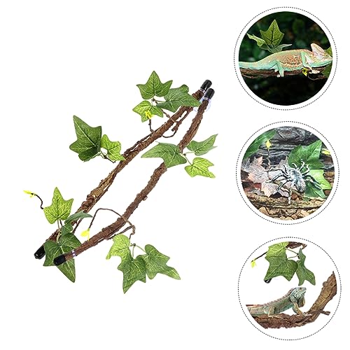 MERRYHAPY 2PCS Reptile Vines Suction Cups Jungle Climber Vines for Chameleons Snakes and Lizards Artificial Terrarium Decor for PET Habitat