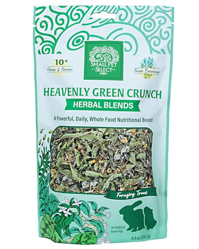 Small Pet Select - Heavenly Green Crunch Herbal Blend, a Natural Herbal Treat for Rabbits and Guinea Pigs, 4.4oz - size: 4.4 Ounce (Pack of 1)