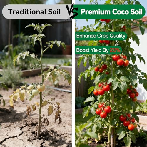 ZeeDix 8 Pack Coco Coir Brick (11.2lbs), 100% Organic Coconut Coir for Garden Soil & Potting Mix, Low EC and pH Balance, Compressed Coconut Husk Fiber for Seed Starter Soil for Indoor Outdoor Plants - size: 8pcs