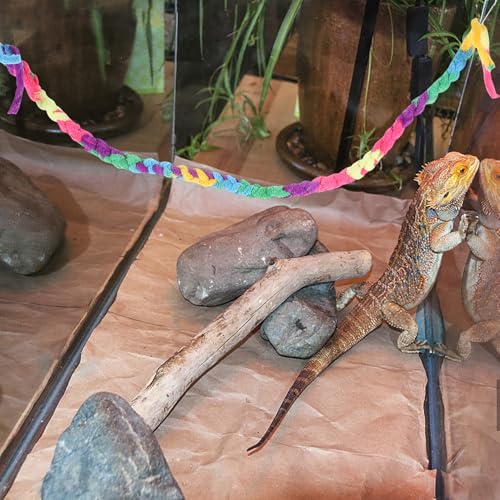 HOMSFOU Hermit Crab Climbing Vine Reptile Vine Terrarium Accessory Decorative Climbing Rope for Geckos and Hermit Crabs Habitat Landscaping