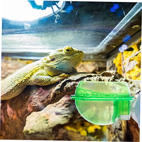 TOYANDONA 2pcs Reptile Feeding Bowl Set Plastic Water Dish for Lizard Gecko Chameleon Escape Crawling PET Food Container Suitable for Terrarium