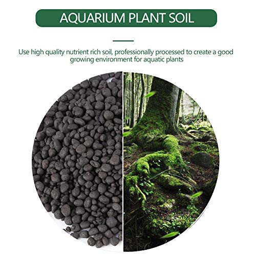 Aquatic Plant Soil, 1000g Aquasoil, Aqua Soil, Aquarium Plant Substrate Fish Bottom Plant Sand Mud for Root Growth of Most Types of Grass