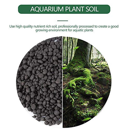 Aquatic Plant Soil, 1000g Aquasoil, Aqua Soil, Aquarium Plant Substrate Fish Bottom Plant Sand Mud for Root Growth of Most Types of Grass