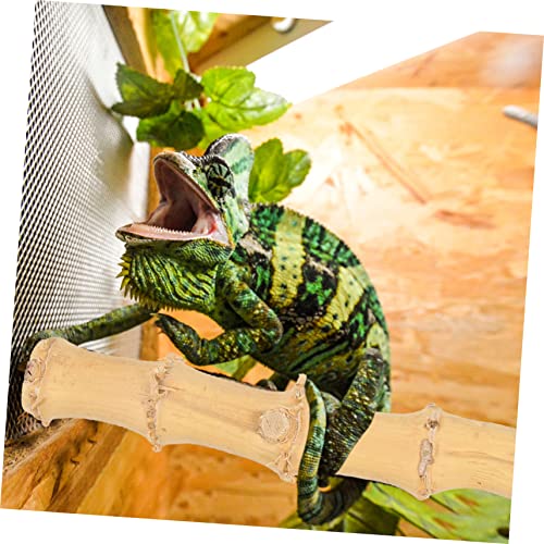 Toyvian Decorative Reptile Climbing Branch Stand Natural Bamboo Grapevine Wood Toy for Terrarium Safe Habitat Accessory for Lizards Geckos and Small Pets