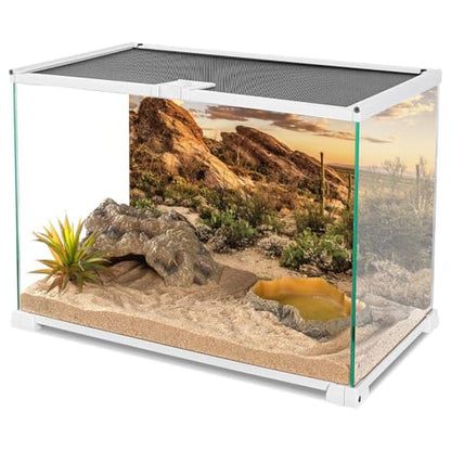 AWERT Reptile Habitat Background Blue Sky Oasis Cactus Sun and Desert Terrarium Background 36x24 inches Durable Polyester Background - size: 36x24 inches