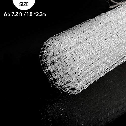Shappy 6 x 7.2 ft Aquarium Fish Tank Net Screen Cover Clear Netting Mesh DIY Transparent Air Screen Top Cover Replacement for Aquarium Lid Fish Tank Covering