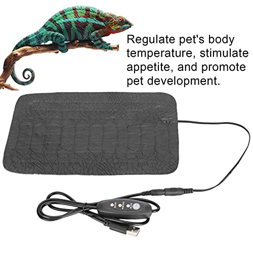 Reptile Heat Mat with Thermostat, Adjustable Under Tank Heater for 30-40 Gallon Reptile Tank, Terrarium Heating Pad for Turtles, Snakes, Lizards, Leopard Geckos, Crab - size: L