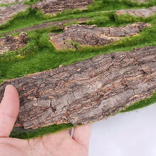 Artificial Moss for Wall Decor, Realistic Simulation Plant Tree Bark, Cork Reptile Terrarium Background, Indoor Faux Moss for Art Crafts (Size : 30x50cm(11 3/4 x 19 3/4in)) - size: 30x50cm(11 3/4 x 19 3/4in)