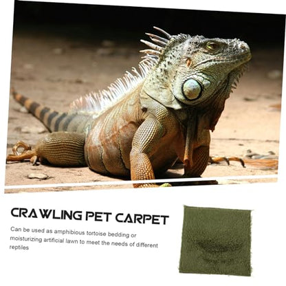 WOONEKY Reptile Carpet Lizards Bedding Fake Lawn Mat for Enclosure Terrarium Supplies - size: 20.00X20.00X0.50CM