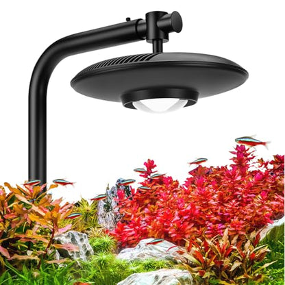 hygger 55W High PAR LED Aquarium Light, Full Spectrum Fish Tank Lighting for Aquascape Planted Tank Paludarium, Adjustable Brightness Aquarium Lamp & Stand Kit