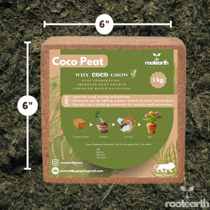 Natural Coco Coir Brick 2.2LB – Expands to 3-4 gallons, Low EC Natural Coconut Coir Growing Medium for Gardening, Seed Starting, Indoor & Outdoor Plants, Potting Soil Mix