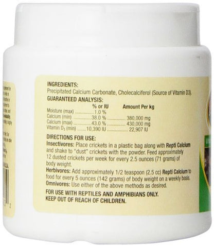 Zoo Med 6 Pack of Calcium with Vitamin D3 Reptile Supplement, 3 Ounces Each