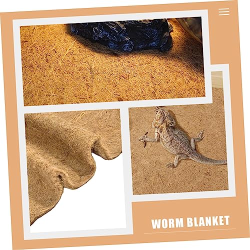 Yardwe Terrarium Liner for Reptiles Jute Fiber Pad for Tortoise Lizard and Snake Tanks Versatile Bedding Mat Reusable and Washable Cushion for