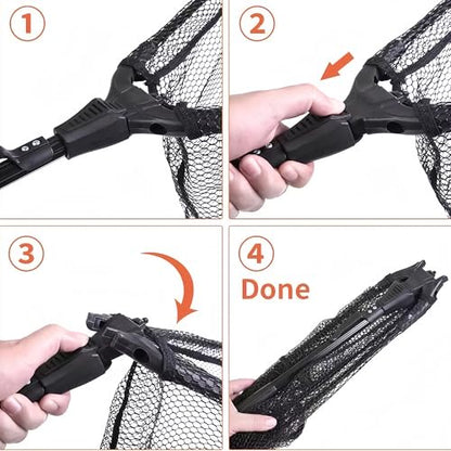 Escape-Proof Snake Catcher Net – Professional Telescopic Reptile Handling Tool with Deep Bag & Non-Slip Grip – Safe Capture and Removal Kit