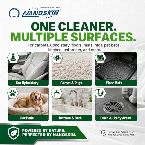 Nanoskin ENZYME Multi-Purpose Cleaner & Odor Eliminator 16 Oz. - Removes Complex Organic Stains, Dirt, Grease, and Grime from Multi Surfaces | For Automotive, Floor, Kitchen, Bathroom, Plumbing - size: 16 Fl Oz (Pack of 1)
