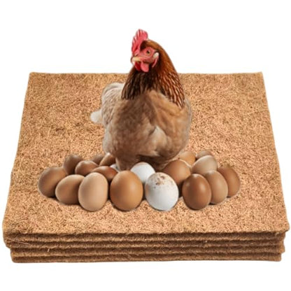 6 Pack Natural Coconut Fiber Reptile Carpet Laying Hen Nest Box Pads 10 x10 Nesting Box Liners for Lizard, Snake, Turtle, Birds, Bunny Habitat