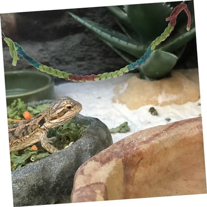 Abaodam 2Pcs Reptile Climbing Rope Decorative Crab Vines for Lizards Geckos Snakes Lightweight Material for Terrarium Habitat Natural Environment Enhancer