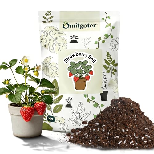 All-Natural Strawberry Soil & Potting Mix 1qt - Premium Potting Soil for All-Stage Strawberry Growth - color: Strawberry Soil, size: 1qt