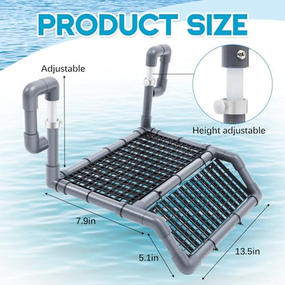 Chunful Adjustable Extra Large Turtle Basking Platform, 18-19" Wider Hanging Dock, Basking Area for Aquarium Tank 40/50/65/75/90 Gallon, DIY Assembly Tortoise Tank Accessories - style: Stylish