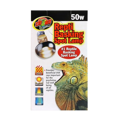 Zoo Med Repti Basking Lamp 50 Watt for Reptiles - color: White, size: 50 Watts