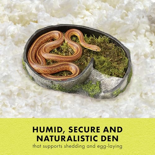 Zilla Rock Lair, Naturalistic Hide, Supports Shedding and Egg-Laying, Retains Humidity, Ideal for Snakes and Lizard, Large - size: Large