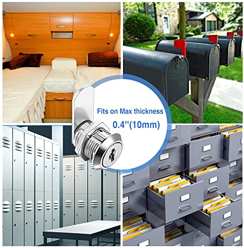 Sissinda 5/8'' Keyed Alike Cabinet Locks with Keys, 12 Packs, Waterproof, Durable Construction, Wide Application, Easy Installation, Satisfactory Guarantee - size: 5/8 Inch 12Pcs