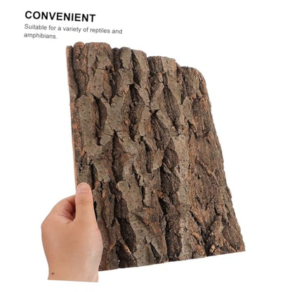 balacoo 2Pcs Cork Bark Background for Reptiles Natural Climbing Wall Backdrop for Terrarium Decor Enhances Habitat for Turtles Chameleons Snakes and More