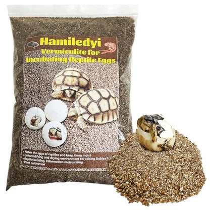 Hamiledyi Vermiculite for Incubating Reptile Eggs Terrarium Bedding Snake Habitat Substrate Reptile Bedding for Tortoise, Gecko, Ball Python, Salamander, Snake, Horned Frog(1Pack,0.52gal)