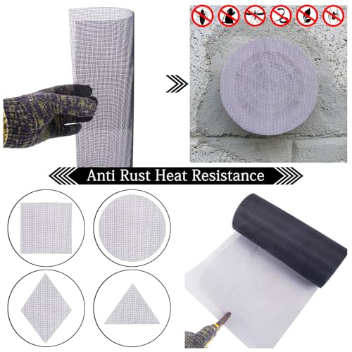 Wire Mesh Roll 20 Mesh 304 Stainless Steel Woven Wire Screen Mesh Never Rust，Pest Rat Mesh for Preventing Rats Squirrel and Mouse Access 11.8 in X 9.84 Ft TXZWJZ (Black) - color: Black